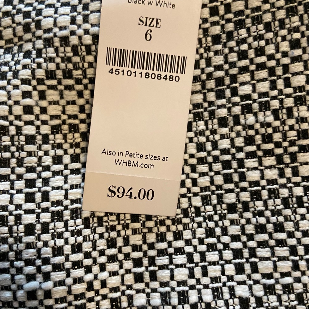 🆕WHITE HOUSE BLACK MARKET TWEED SKIRT YOU ARE GOING TO LOVE. SIZE 6 BRAND NEW.